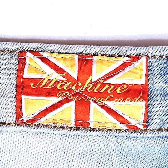 Machine Pour Neuf Mode Women's Ripped Hem Distressed Denim Jeans Shorts, Size 28 - Picture 5 of 5